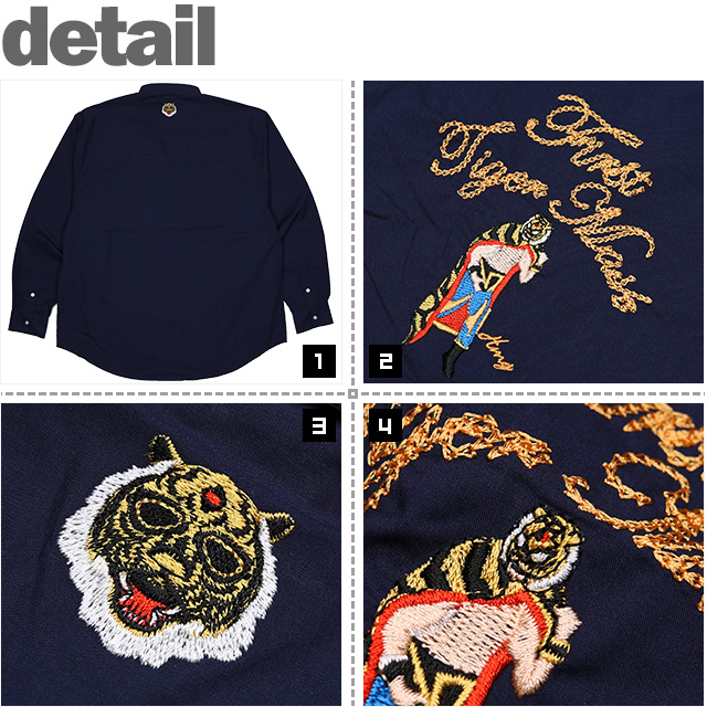 HAOMING×TIGER MASK COLLABO LS SHIRT (LS:SHIRT)(310-03-NV) シャツ