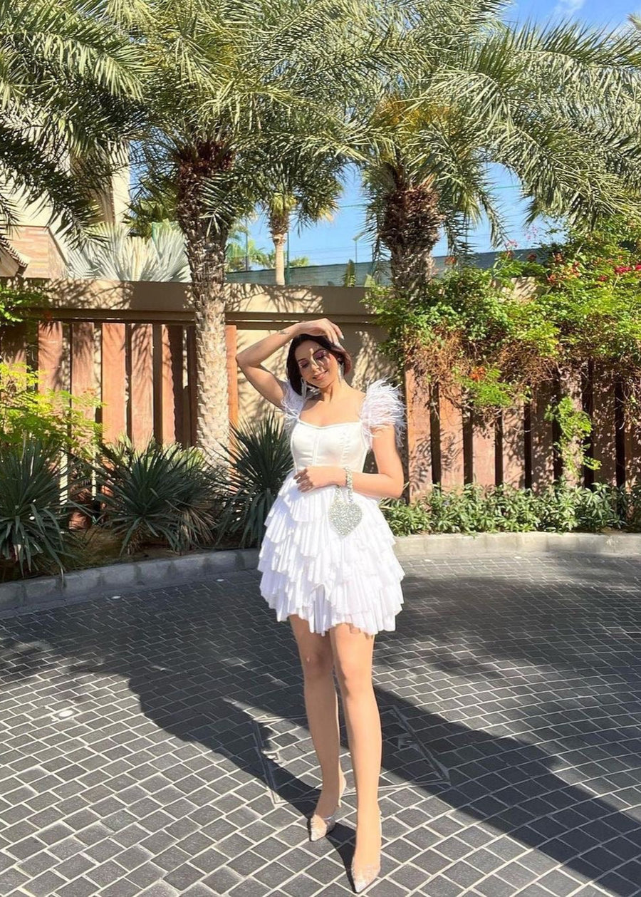 定価】andmary : Leah muffler mini dress