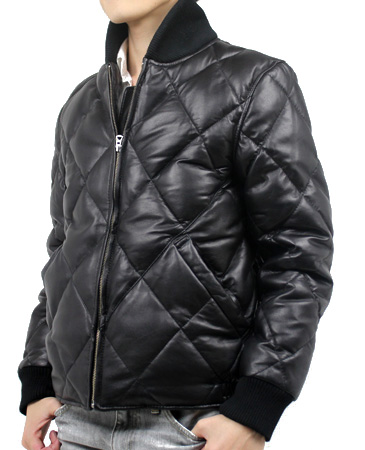 ダウンジャケットダイアカット（ラム革）｜革製品専門店レザーハウス