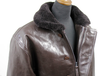 ムートン襟ゴートN-1デッキジャケット（山羊革）｜革製品専門店レザー
