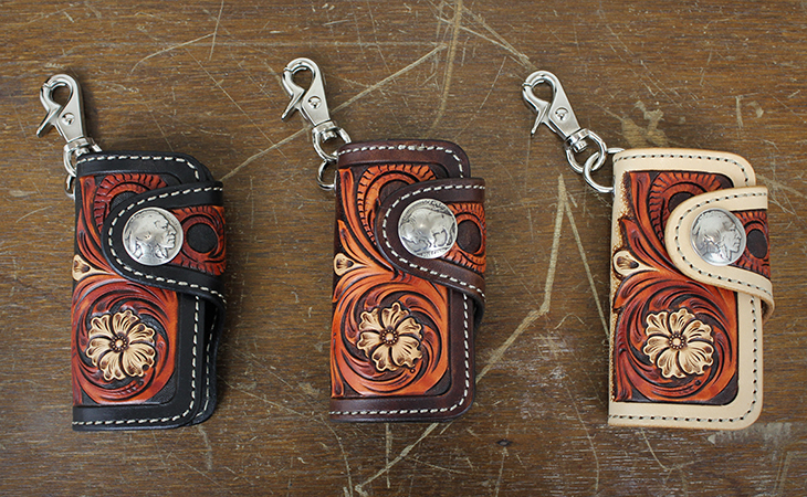 職人技の結晶！カービングキーケース(牛革/日本製）｜革製品専門店