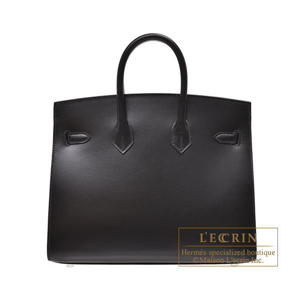 Hermes Birkin Sellier bag 25 Black Box calf leather Silver