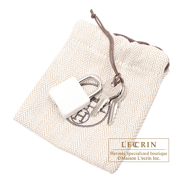 Hermes Picotin Lock Touch bag 18/PM New white/Beton Clemence