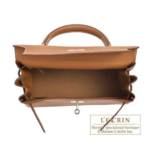 エルメス ケリー28/内縫い ゴールド トゴ シルバー金具 | エルメス