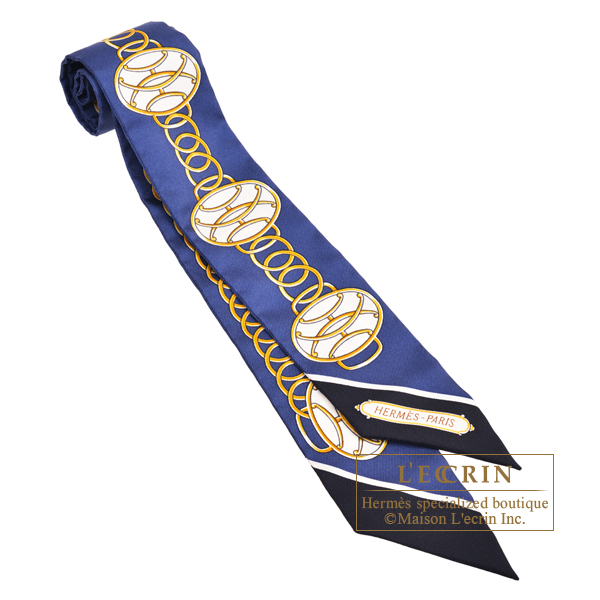 エルメス ツイリー リフト・プロフィール マリン/ブラック/ゴールド