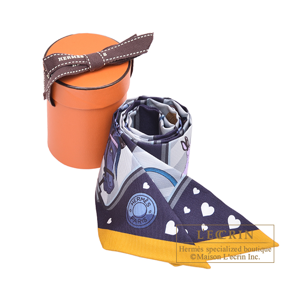 エルメス ツイリー エルメス・ストーリー マリン/グレー/ゴールド