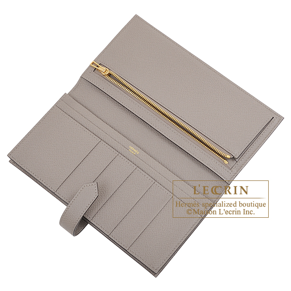 HERMES エルメス べアン コンパクト グリアスファルト ローズゴールド