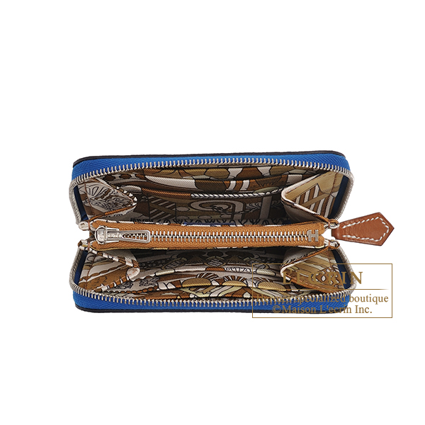 エルメス アザップ シルクイン コンパクト ブルーフランス/ ビスキュイ