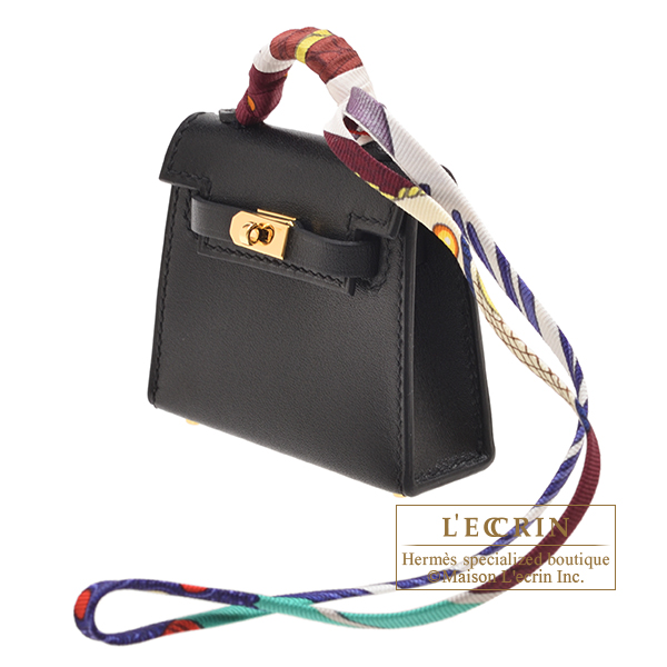エルメス ケリーツイリー ブラック タデラクト/シルク ゴールド金具