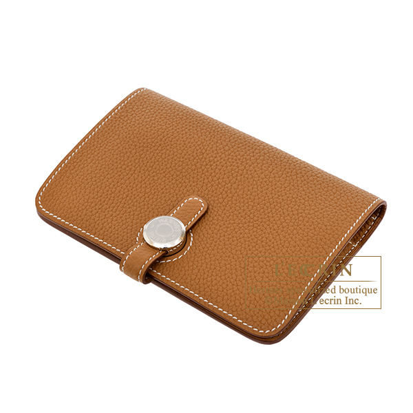 エルメス ドゴンコンパクト ゴールド トゴ シルバー金具 | エルメス