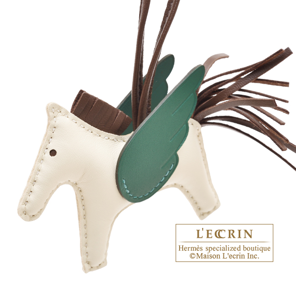 エルメス ロデオチャームペガサスPM クレ/ショコラ/ヴェールモワイヤン