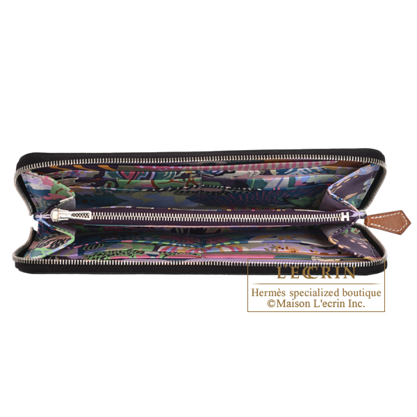 エルメス アザップ シルクイン ロング ブラック/ カシス ヴォー