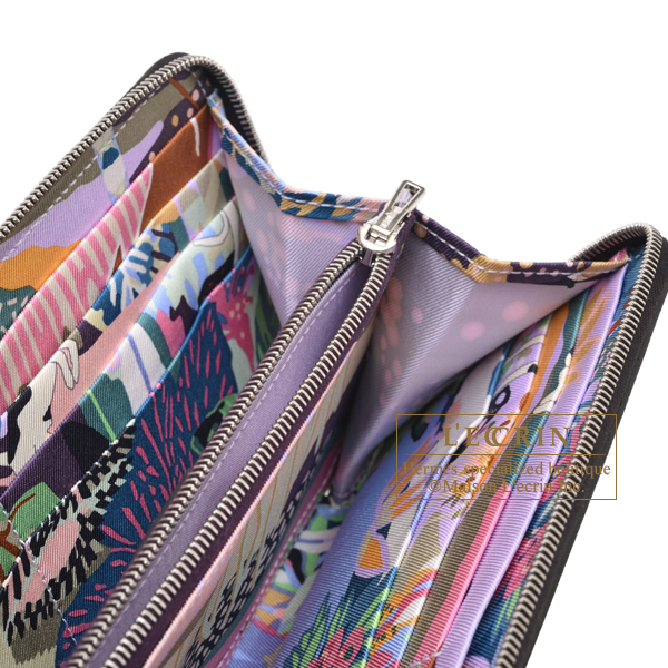 エルメス アザップ シルクイン ロング ブラック/ カシス ヴォー