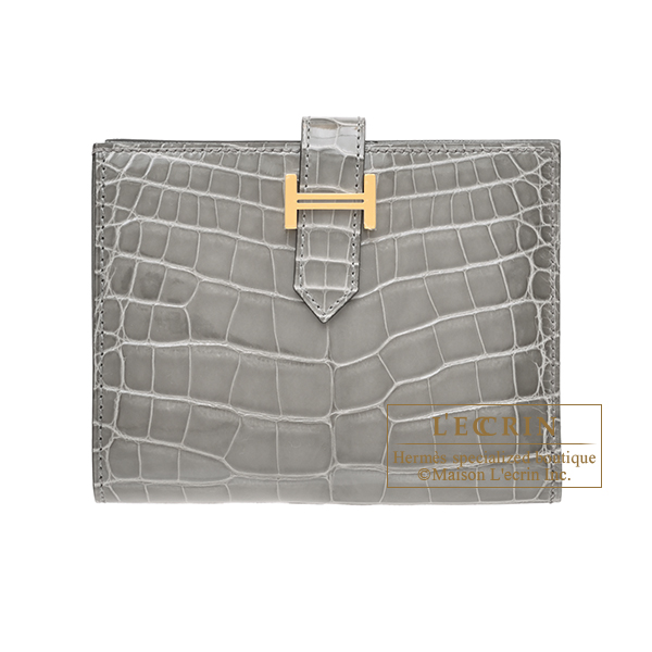 エルメス ベアンコンパクト グリシマン クロコダイル アリゲーター