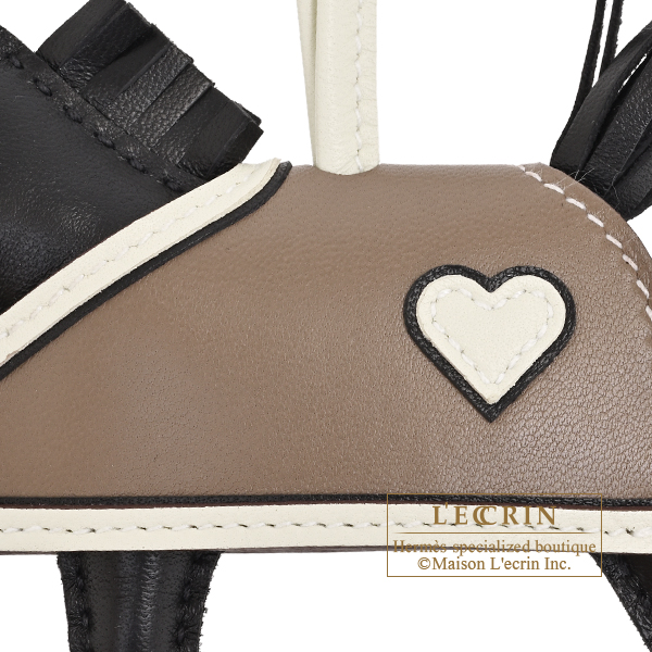 エルメス ロデオチャーム ロベオ・クールPM ブラック/クレ/エトゥープ