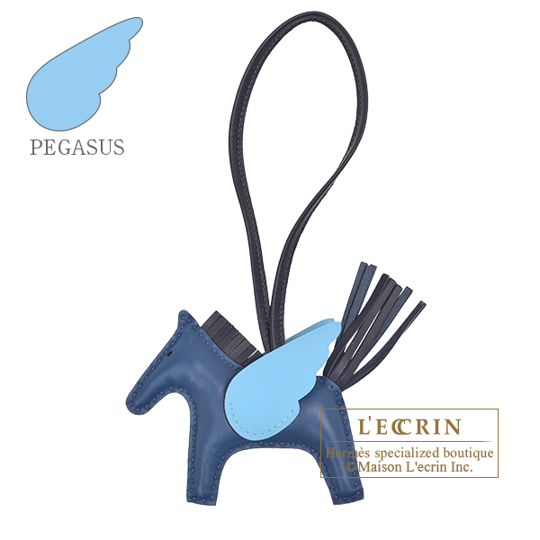 エルメス ロデオチャームペガサスPM ブルータイ/ブルーニュイ/セレスト