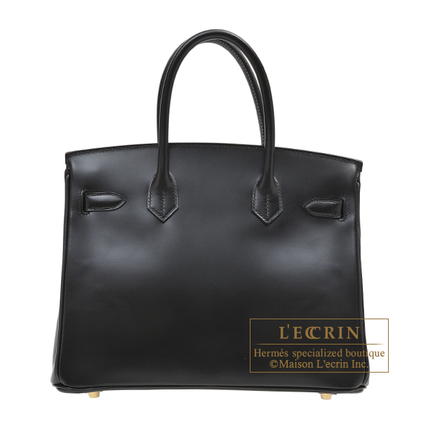 エルメス バーキン30 ブラック ボックスカーフ ゴールド金具