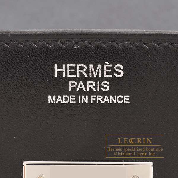 エルメス バーキンセリエ30 ブラック ボックスカーフ シルバー金具