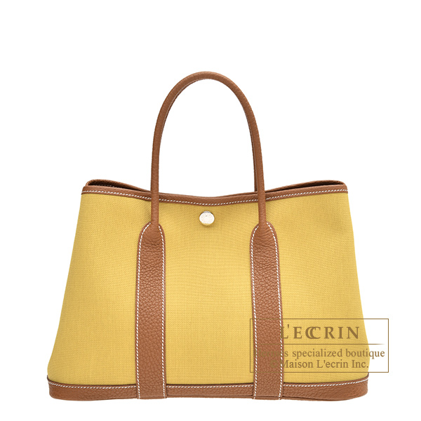 エルメス ガーデンパーティ30/TPM ジンジャー/ゴールド トワル