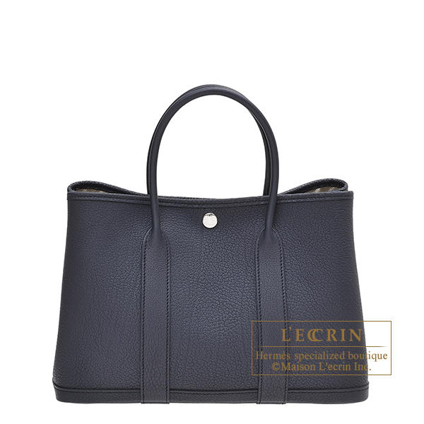 エルメス ガーデンパーティ30/TPM ブルーインディゴ ネゴンダ シルバー