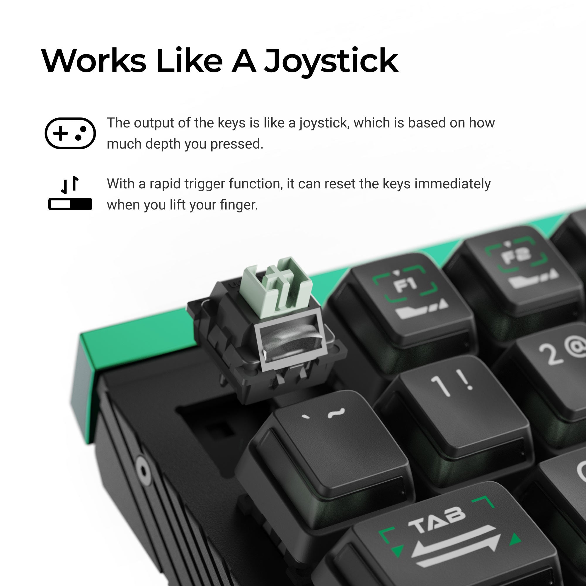 Lemokey L0 HE One Handed Magnetic Switch Gaming Keyboard