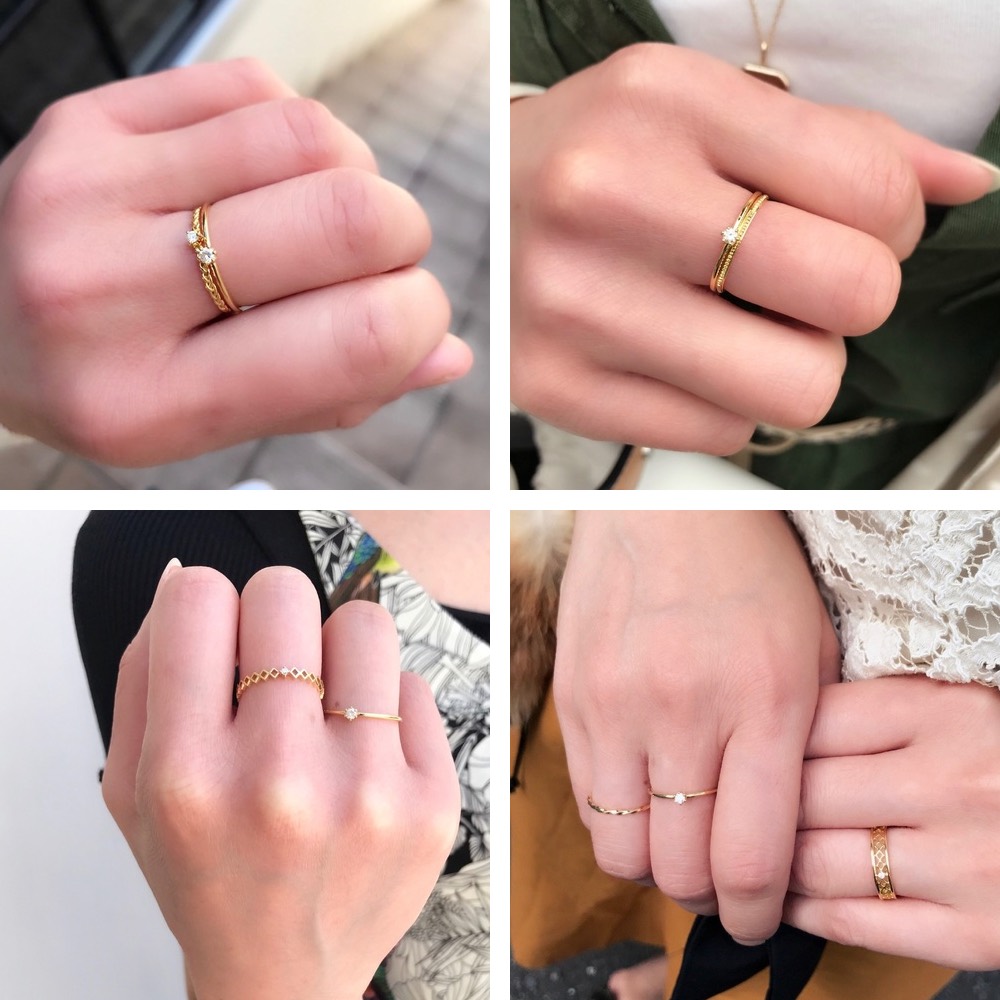 レデッサンドゥデュー 89 6本爪 一粒ダイヤモンド リング 18金/les