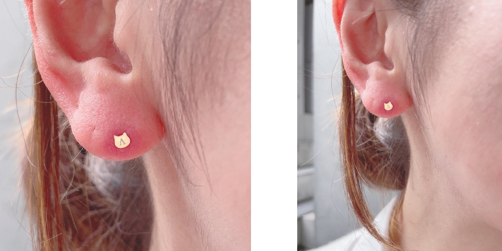 ピナコテーカ 753 チビネコ 猫 キャット イニシャル ナンバー スタッド