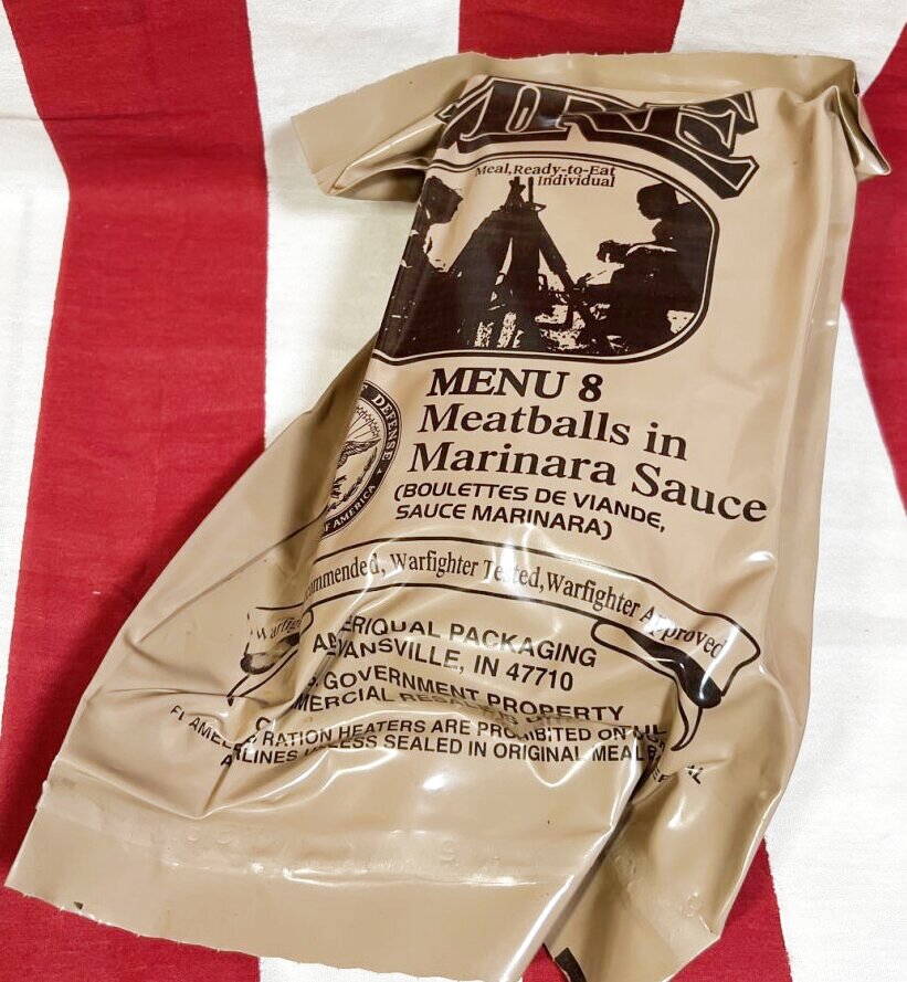 米軍実物 2024年検【アメリカル】MREレーション/戦闘食 MENU-8 MRE