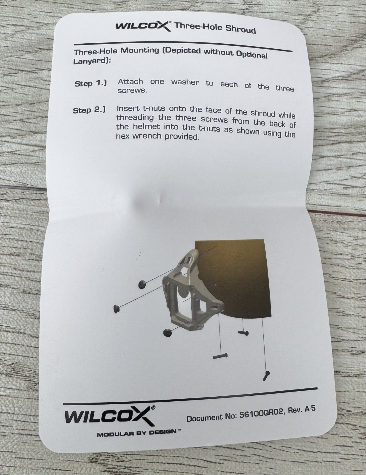 米軍実物 WILCOX L4 NVG ヘルメット マウント 3 Hole Shroud P/N