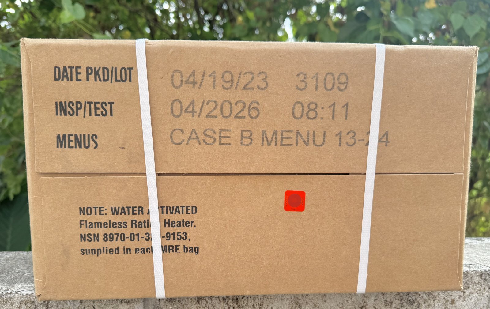 米軍実物 2026年4月検【アメリカル】MREレーション非常食/戦闘食 MENU