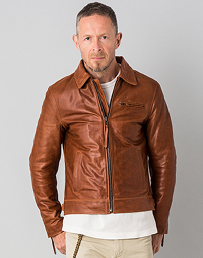 COW HIDE BROWN - レザージャケット 革ジャン 本革専門通販 リューグー