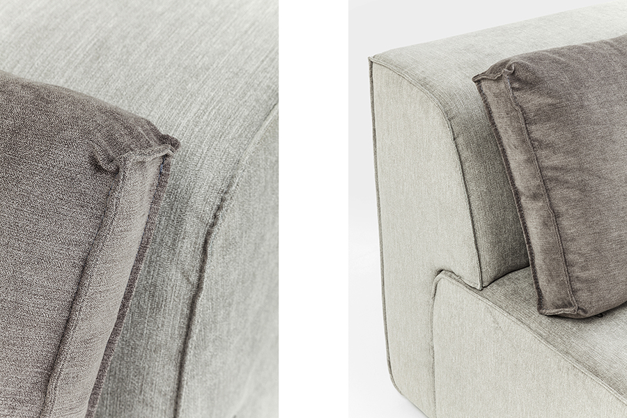 インフィニティ 2シーター 100 エレメンツ グレー ソファ - カウチ