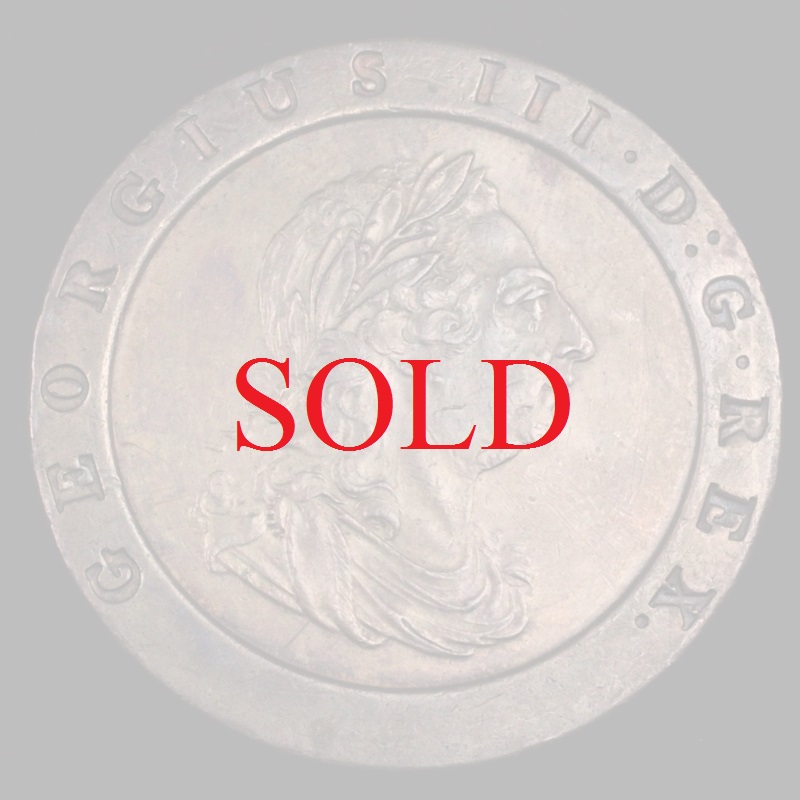 イギリス 1797年銘 2ペンス 大型銅貨 ジョージ3世 厚さ5mm超