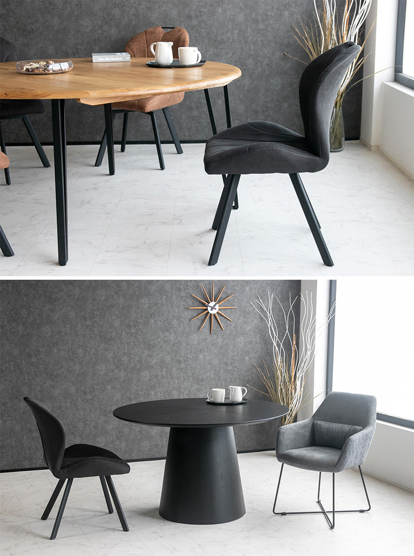 lushroom 【2脚/4脚セット】 ダイニングチェア ファブリックレザー