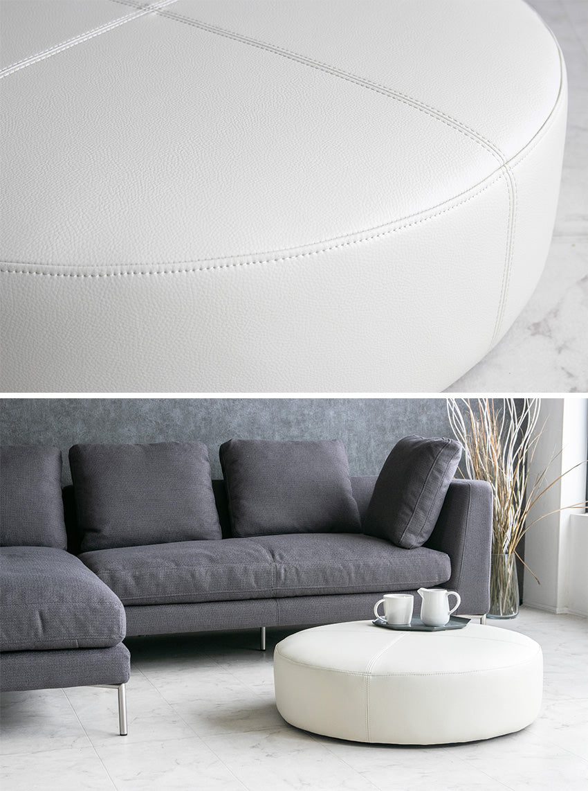 lushroom スツール オットマン EPU 合成皮革 レザー ラウンドスツール