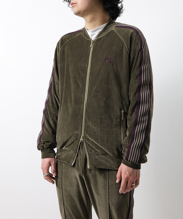 Needles/ニードルズ Rib Collar Track Jacket - C/PE Velour[アウター