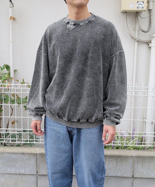 NOMA t.d./ノーマ ティーディー Hand Dyed Twist Sweat - BLK