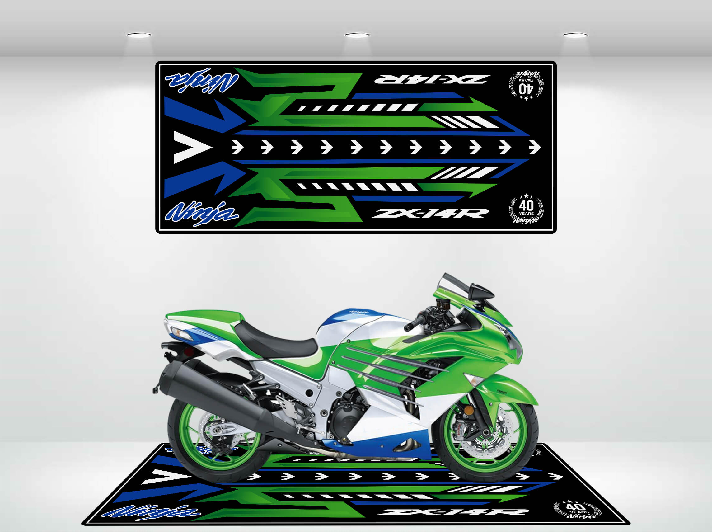 Custom Design Kawasaki Motorcycle Mats – Shop Online Now