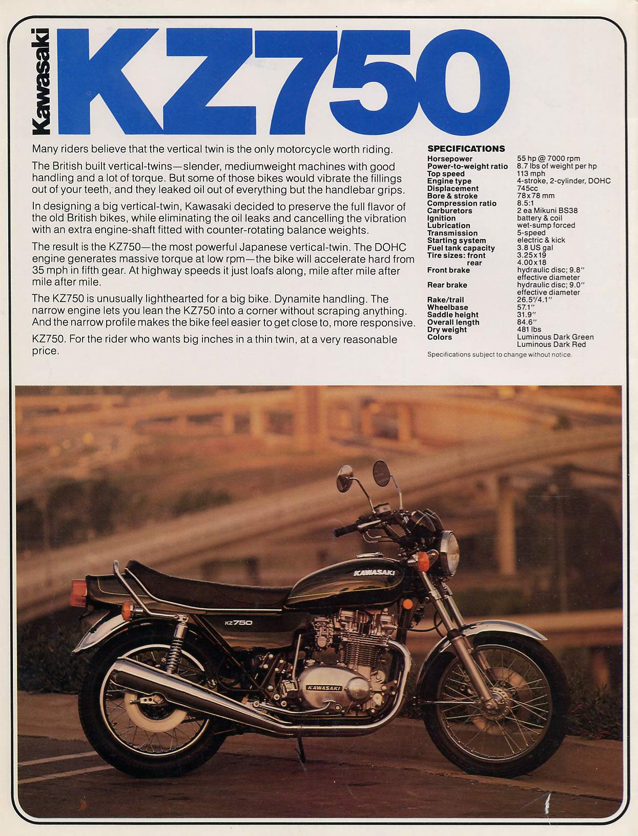 1978 Kawasaki Z 750 Twin