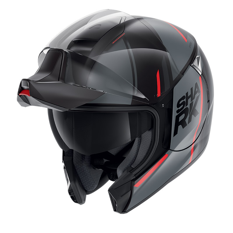 Shark Evo Jet Vyda Mat Modular Helmet Red | MotoStorm [en]