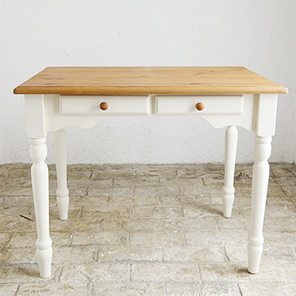 LOHAS FRENCHパイン家具 フレンチスタイル テーブル900 デスク