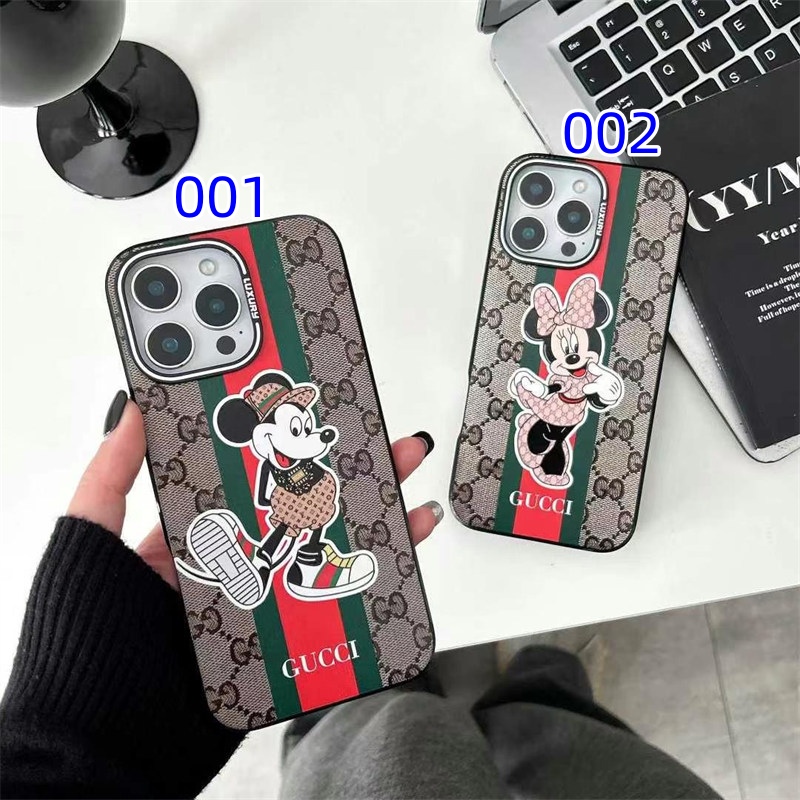 iphone16/16pro ケース ミッキー グッチ iphone15/15plus ケース