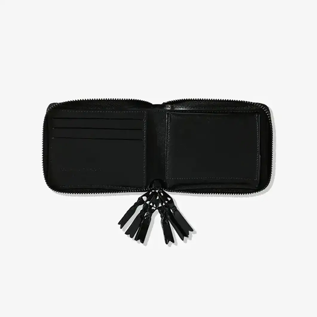 COMME des GARCONS 二つ折り ZIPウォレット Zipper Medley ブラック