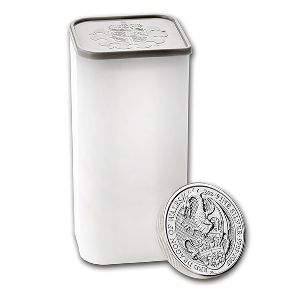 Buy 2 Oz British Beast Silver Coins [The Dragon] | Money Metals®