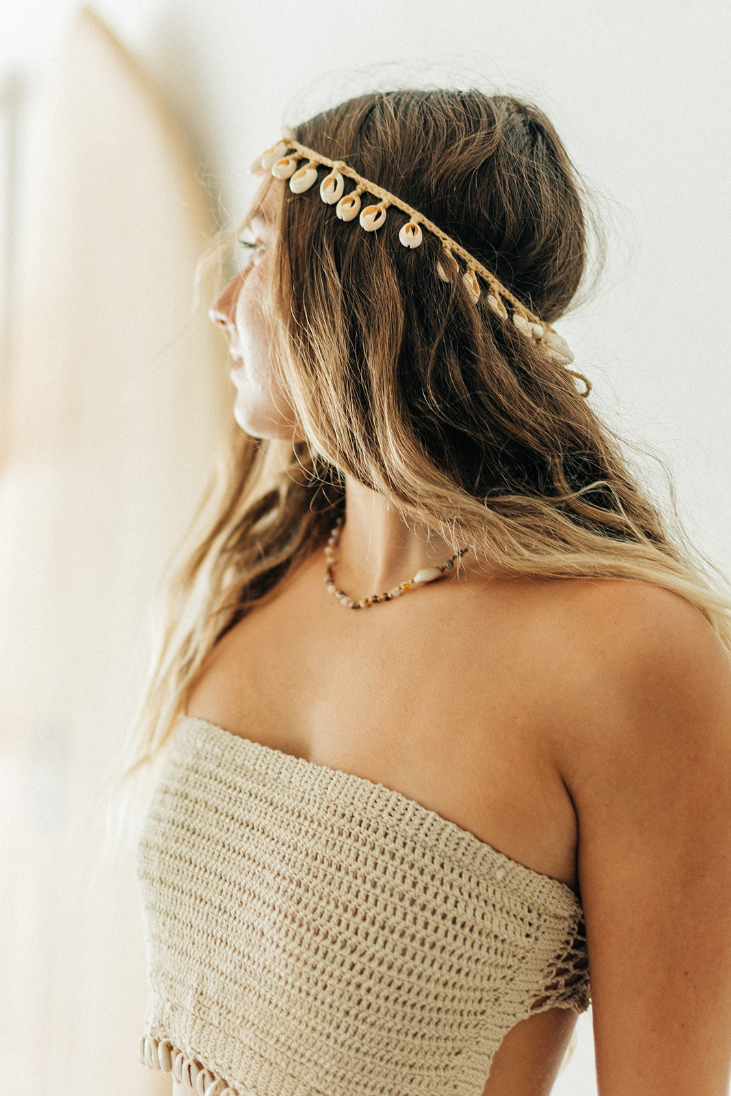 Sea Line Top - Handmade Crochet Strapless Crop Top | Mora Girls