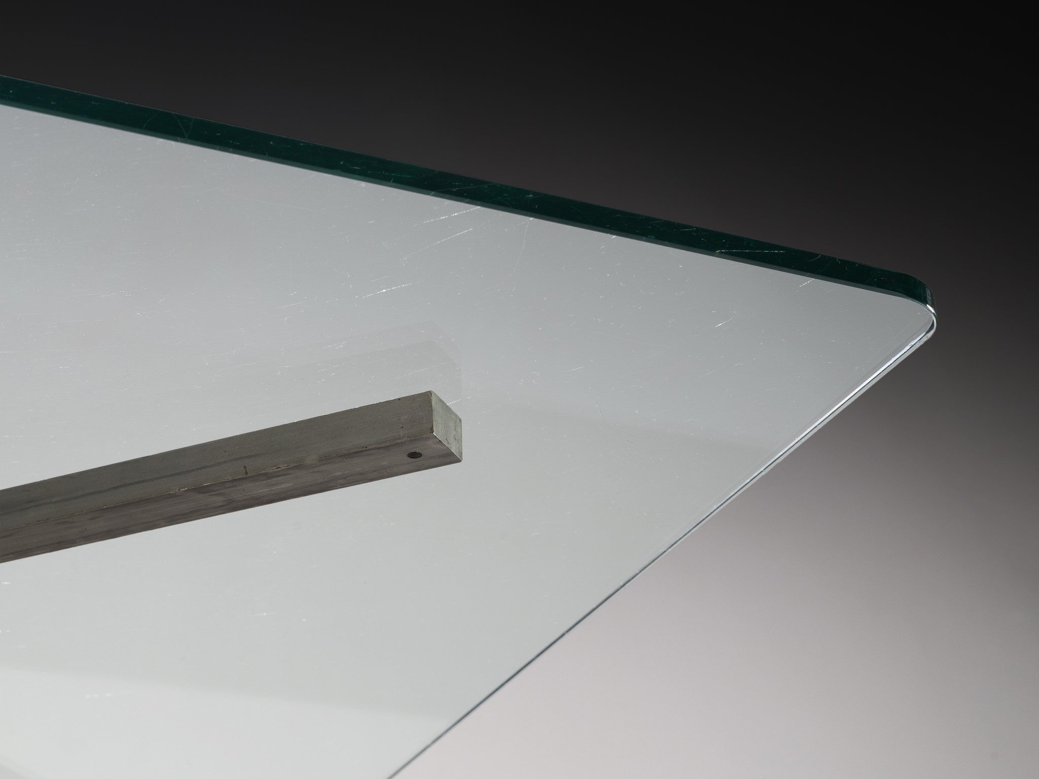 Enzo Mari for Driade 'Cugino' Table in Glass and Steel