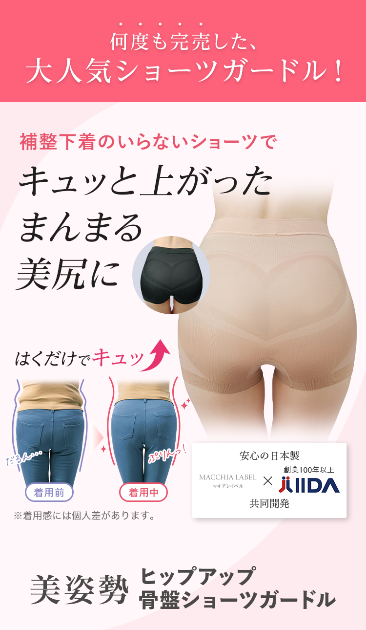 公式]ショーツガードル 美姿勢ヒップアップ骨盤ショーツガードル