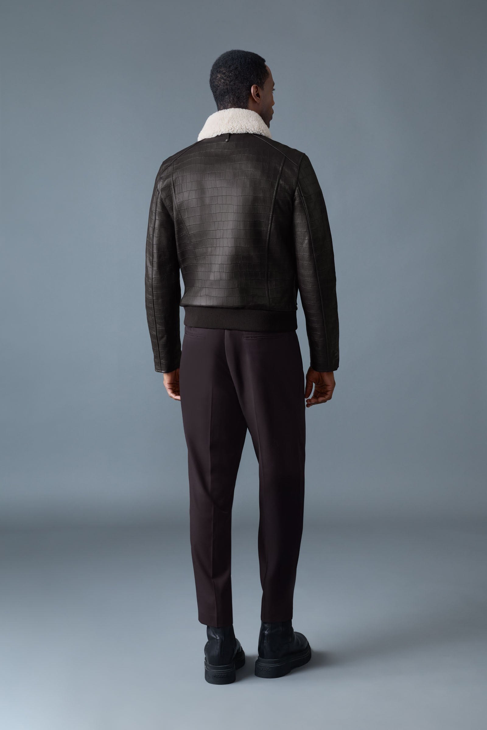 CHANCE-NV Croc-Embossed Leather Jacket for Men | Mackage US