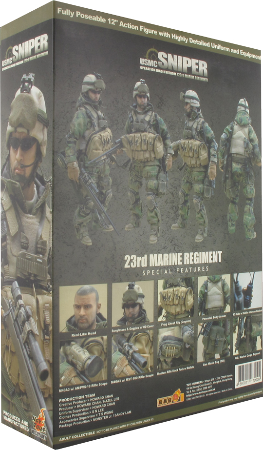 USMC Sniper 23rd Marine Regiment Hot Toys - Machinegun
