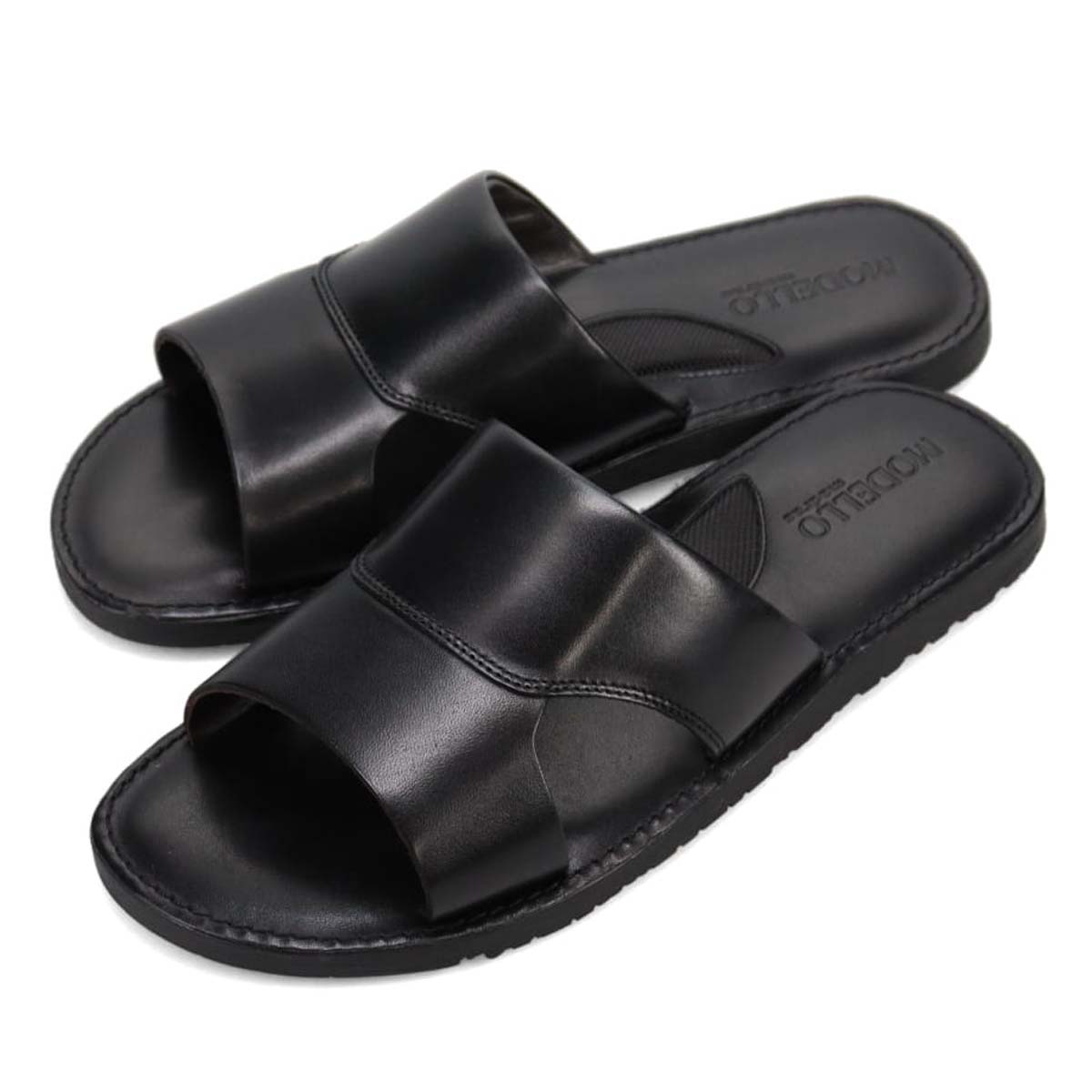 モデロ MODELLO レザーサンダル DM5317(M(25.0～25.5cm) BLACK